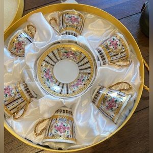 Classic Coffee Designs by Yedi 6 persons Settings Porcelain New